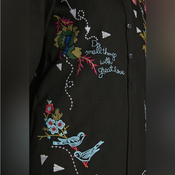 Anthropologie Pilcro western embroidered button down size xs - Picture 3 of 8